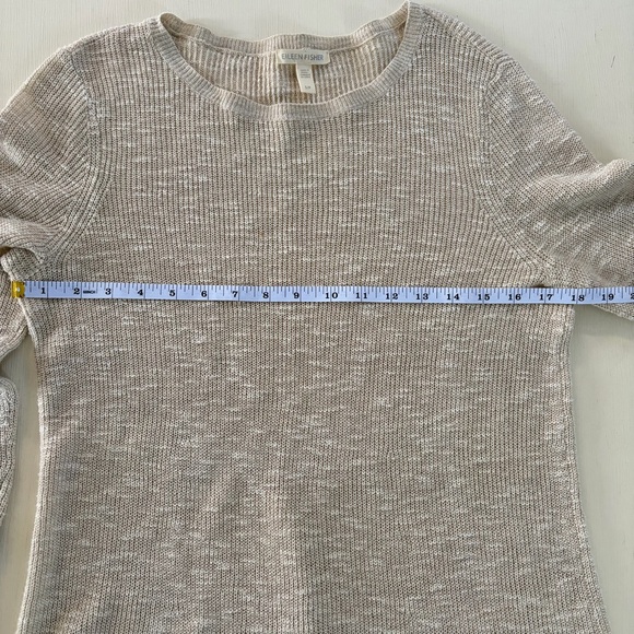 Eileen Fisher Cream Knit Top - Picture 3 of 8